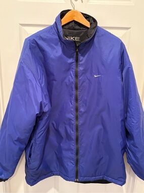 Nike Men's Blue Full-Zip Windbreaker Jacket